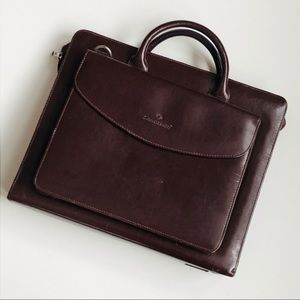 Samsonite Leather Briefcase with Carrying Strap